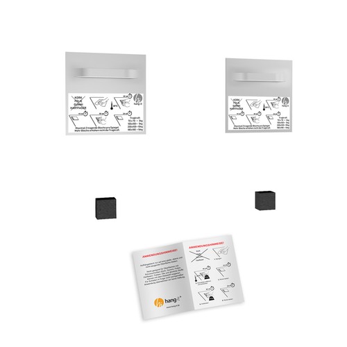Spiegelaufhängung set - s,