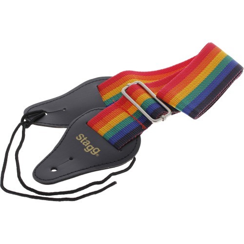 Gitarrengurt nylon regenbogen - gitarrengurt,