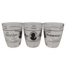 3x Ein Weißer von Schwarze Schnapsglas Schnaps Brennerei Lienz Tirol Ritzenhoff 