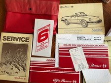 Alfa Romeo Spider Betriebsanleitung Serviceheft Rechnungen
