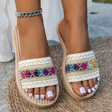 Damen sandalen flach bequem - sandalen,