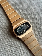 Vintage Lanco Quartz LCD Armbanduhr - 37 mm ca. 1980 mint