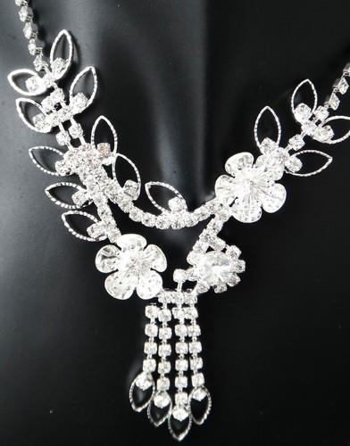 Halskette silber strass - ,
