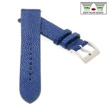 Easy-Klick echt Perlrochen Uhrenarmband Modell Pearl Perlmutt-blau 20 mm