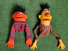 Ernie und Bert Handpuppen, Original Sesamstraße, 70er