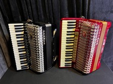 2 x Hohner Atlantic de Luxe 4 (schwarz & rot)  an Bastler