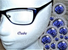 Oxibis Brillengestell blau/schwarz ungetragen Mod..Katz 02 Metall leicht+Etui