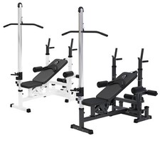 GORILLA SPORTS® Kraftstation Hantelbank Trainingsbank Fitnessstation Multi-Gym