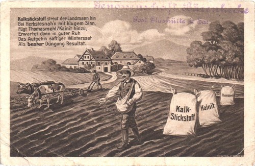 Kalkstickstoff streut der