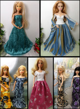 💙 Verschiedene lange Kleider 💙 KLEIDUNG für Mode Puppen: NORMAL,VINTAGE,CURVY