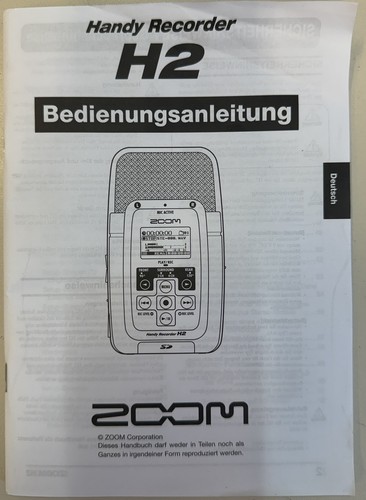 Bedienungsanleitung für zoom - bedienungsanleitung,