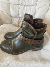 Rieker Stiefelette Gr.37 Veganer Leder Grün