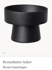 Broste Copenhagen Kerzenhalter Anker Schwarz Top Zustand