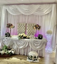 Traubogen Freie Trauung Hochzeit Brautpaar-Tisch Hintergrund Deko Kirche weiß