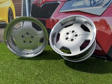 4x R16 " 5x112 AMG Monoblock Aero Style Silver Polished Lip Wheels: Für W124