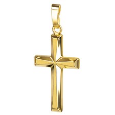 Kreuz-Anhänger Gold-Kreuz 585