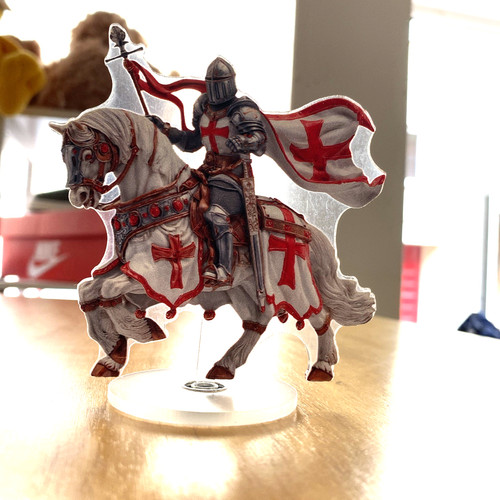 Ritter mit pferd aufstellfigur - pferd,