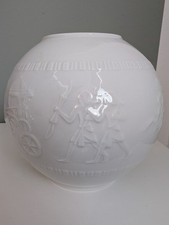 Alka Kunst Alboth Kaiser Kugelvase Vase Blumenvase Relief weiß Porzellan H 16,5