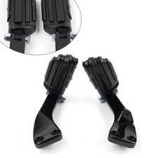 2x Fußrastenhalterung schwarz für Harley Dyna Fat Bob FXDF Low Rider Super Glide