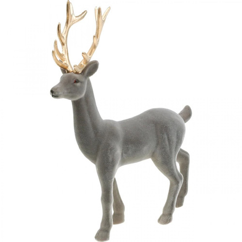 Deko hirsch rentier figur grau - deko,