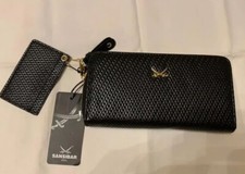 Sansibar Geldbörse Geldbeutel schwarz Reißverschluss