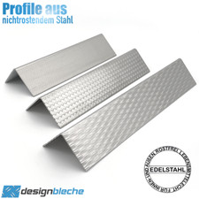 Edelstahl Winkel Rostfrei V2A L-Winkel Kantenschutz 1mm Eckschutz Profil bis 2m
