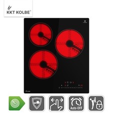 KKT KOLBE Glaskeramik Kochfeld Autark Heizspiralen 45cm  3 Zonen 9 Stufen