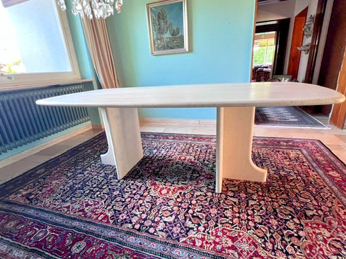 Esstisch aus travertino marmor - travertino,