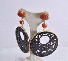 Earrings Silver 925 Red Coral