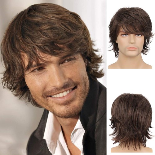 Perücke herren braun kurz - perücke,