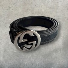 Gucci Gürtel Schwarz Größe 90 Silberne Schnalle