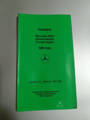 Original prospekt preisliste - original,