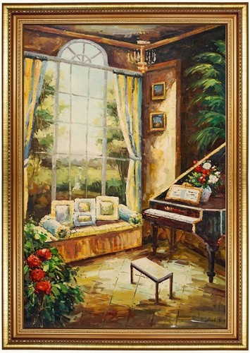 ölbild klavier wohnzimmer - Ölbild,