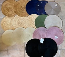 Platzset Tischset Stroh Bast Deko Floristik rund Konvolut basteln Neu