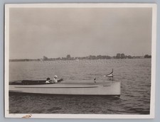 Motorboot Schnellboot RABENNEST Berlin - Altes Foto 1930er
