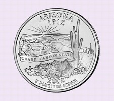 QUARTER  DOLLAR ARIZONA 2008 D