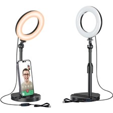 Ringlicht USB Dimmbare LED Teleskop-Ständer Selfie Video Make-up Lampen