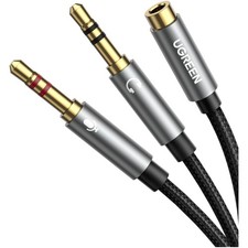 Kabel splitter 5mm klinke - kabel, 3,5mm