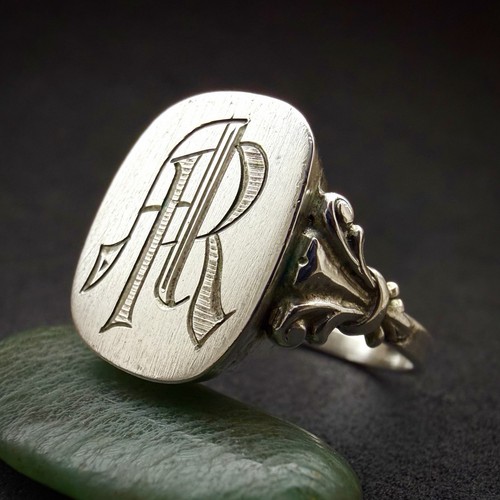 Jugendstil monogramm ring 835 - monogramm,