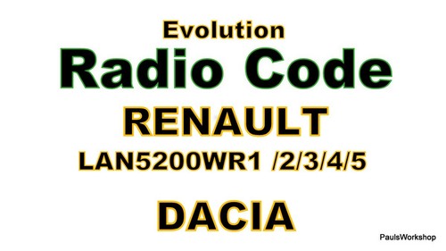 Radio code renault dacia - radio,