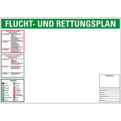 Flucht und rettungswegplan im - flucht-,