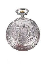 Übergroße Taschenuhr Systeme Glashütte Bergbau Motiv 70mm defekt