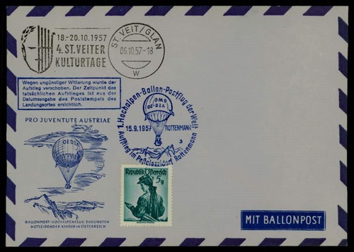 österreich ballonpost 1957 - Österreich,
