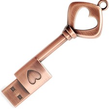 Leichter 32GB eleganter Metall USB Stick in Herzform – Geschenk für jeden Anlass