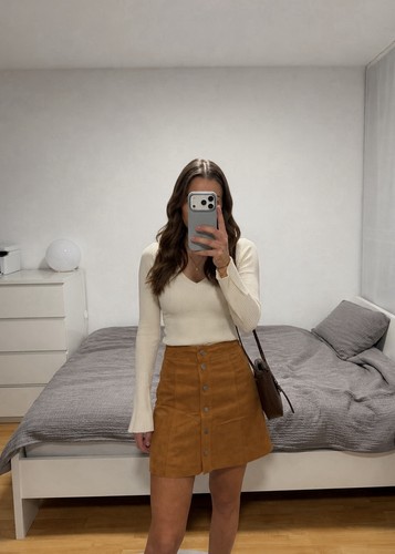 Damen minirock braun - h&m,
