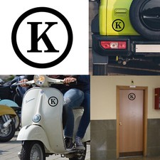 Buchstabe K, Vinylaufkleber