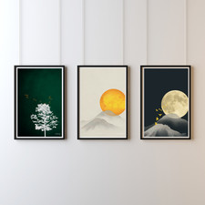 3er set wandbilder natur - set,