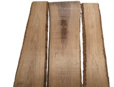 3x Walnuss Holz Nussbaumholz 90x20-35cm x 18mm #V4