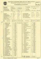 Einstelldaten Datenblatt Solex