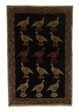 Teppich Gabbeh Handgeknüpft Perserteppich Orientteppich Tappeto Carpet 151x101cm